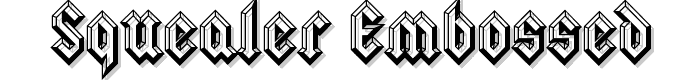 Squealer Embossed font
